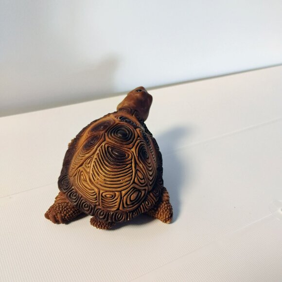 Vintage 1980s Tortoise Turtle Figurines by Don James Signed Stone Critter - Picture 8 of 15